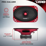 PRO-X 4x6 Mid-Range Loudspeaker with Bullet | 100W RMS 4-Ohm - detail view | Silarius