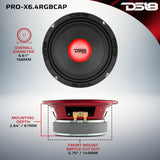 PRO-X 6.5" Mid-Range Loudspeaker with RGB Light Dust Cap 250 Watts Rms 4-Ohm - detail view | Silarius