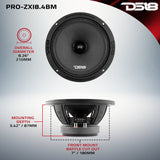 PRO-ZXI 8' Mid-Range Bullet Loudspeaker Neodymium/Ferrite Magnets | 350W RMS 4-Ohm - detail view | Silarius