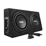 10' Active Subwoofer Shallow Enclosure with 10' Passive Subwoofer For Pickup Trucks - front view | Silarius