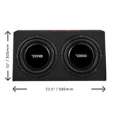10' Active Subwoofer Shallow Enclosure with 10' Passive Subwoofer For Pickup Trucks - rear view | Silarius
