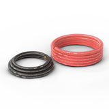 0-GA Ultra Flex CCA Ground Power Cable 5 Ft Black and 20 Ft Red Kit - rear view | Silarius