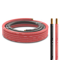0-GA Ultra Flex CCA Ground Power Cable 5 Ft Black and 20 Ft Red Kit - front view | Silarius