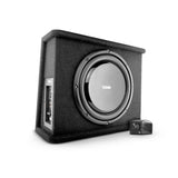 12' Loaded Amplified Shallow Subwoofer Enclosure 350 Watts Rms - front view | Silarius