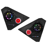 Polaris Slingshot Front Kick Empty Panel Pods With Digital LED Lights fits 2 x 6.5' Speakers and ... - detail view | Silarius