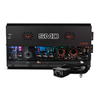 SMD Monoblock Amplifier with VM-1 Voltmeter and Digital LED Lights 5000W RMS at 1-ohm - Steve Mead... - front view | Silarius