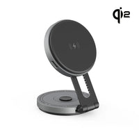 ZIKE Z677 15W Qi2 Tesla Magnetic Wireless Charger Phone Holder - front view | Silarius