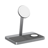 ZIKE Z557C 3-in-1 Qi2 & MFW Magnetic Wireless Charging Stand - front view | Silarius
