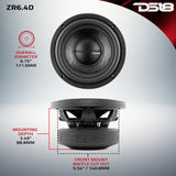ZR 6.5' Subwoofer 300 Watts Rms DVC 4-Ohm - detail view | Silarius