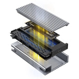 ZikeDrive Z666 USB4 40Gbps NVMe M.2 SSD Enclosure - side view | Silarius