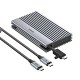 ZikeDrive Z666 USB4 40Gbps NVMe M.2 SSD Enclosure - rear view | Silarius