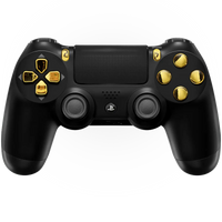 MODDEDZONE BLACK GOLD PS4 CUSTOM MODDED CONTROLLER - front view | Silarius