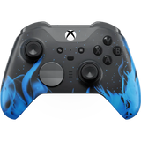 MODDEDZONE BLUE FIRE XBOX ELITE SERIES 2 CUSTOM MODDED CONTROLLER - front view | Silarius
