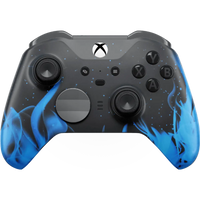 MODDEDZONE BLUE FIRE XBOX ELITE SERIES 2 CUSTOM MODDED CONTROLLER - front view | Silarius