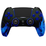 MODDEDZONE Blue Fire M Series PS5 Custom Modded Controller - front view | Silarius