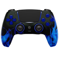 MODDEDZONE Blue Fire M Series PS5 Custom Modded Controller - front view | Silarius