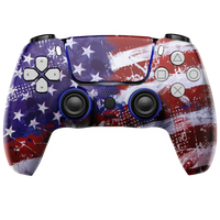 MODDEDZONE American Flag M Series PS5 Custom Modded Controller - front view | Silarius