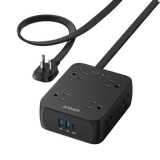 Anker 341 USB Power Strip - detail view | Silarius