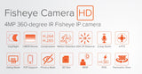 Silarius SIL-F4MP 4MP WiFi Fisheye Security Camera 360 Degrees NDAA Compliant - ports view | Silarius