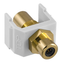Hubbell SFRCBKFFW, SNAP-FIT, Black RCA to RCA, White Housing