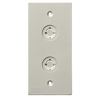 Hubbell KP212 KP Series Dual Coax Opening Faceplate, 1-Gang, Office White