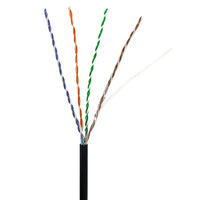 ADI PRO 0E-CAT5DB1BK CAT5e 24/4 Solid BC Outdoor Direct Burial Cable, Unshielded, UTP, 1000' Wood Reel, Black