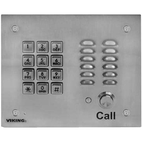 Viking K-1700-3-EWP Stainless Steel Vandal Resistant Handsfree Phone with Keypad and Enhanced Weather Protection