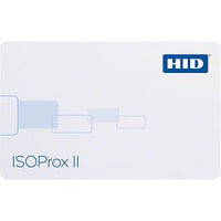 HID 1386LGGMH ISOProx II 1386 Printable Proximity Card, Programmed, Glossy Front and Back, Matching Numbers, Horizontal Slot, White