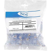 ICC ICMP8P8SRD Oval Entry Solid Modular Plug in 8P8C, 100-Pack