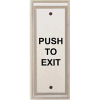 Alarm Controls by ASSA ABLOY PN5-111 Alarm Controls PN5-111 PN Vandal Resistant Narrow Push Plate, Pneumatic Time Delay, Push to Exit, Black Push Plate, Clear Finish (Replaces PN2-111)