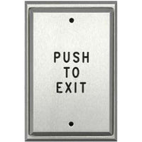 Alarm Controls by ASSA ABLOY PS5-111 Alarm Controls PS5-111 PS Vandal Resistant Single Gang Push Plate, Pneumatic Time Delay, Push to Exit, Black Push Plate, Clear Finish