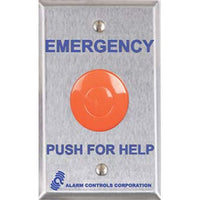 Alarm Controls by ASSA ABLOY PBM-1-1 Alarm Controls PBM-1-1 PSM Series Momentary Panic Station with N/O Pair and N/C Pair, Single Gang, 302 Stainless Steel