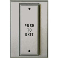 Alarm Controls by ASSA ABLOY PT5-111 Alarm Controls PT5-111 PT Vandal Resistant T-Style Push Plate, Pneumatic Time Delay, Push to Exit, Black Push Plate, Clear Finish