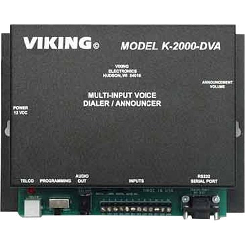 Viking K-2000-DVA Voice Alarm Dialing Or Store Caster Announcements From Up To Eight Inputs