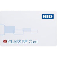 HID 3000PGGMN iCLASS 2k SE Card, SIO Programmed, Glossy Front and Back, Sequential Matching Encoded/Printed (Inkjetted), No Slot, Vertical Slot Indicators, White