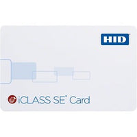 HID 3000PGGMH iCLASS 2k SE Card, SIO Programmed, Glossy Front and Back, Sequential Matching Encoded/Printed (Inkjetted), Horizontal Slot Punch, White