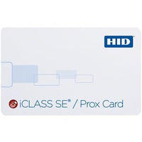 HID 3150PGGMNN iCLASS 2k SE Prox Card, SIO Programmed, 125 kHz HID Prox Unprogrammed, Glossy Front and Back, 13.56 MHz iCLASS Sequential Matching Numbering, No Slot, 125 kHz No Printed Numbering