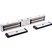 DynaLock 2022-US28-DSM2 2022-DSM2 2000 Series 1200 lb Double Electromagnetic Lock Outswing with Door Status Switch, Satin Aluminum