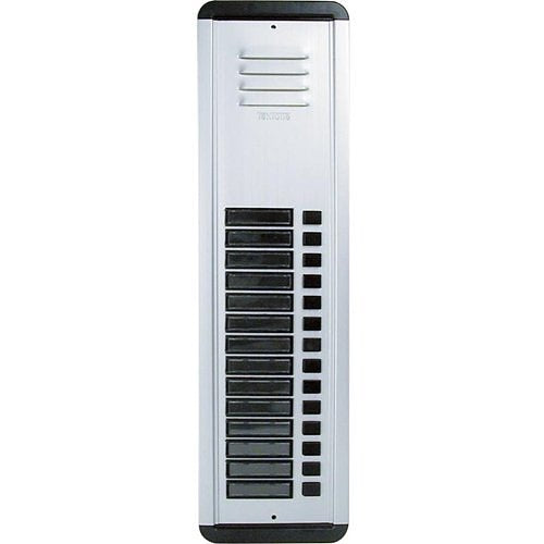TekTone AM642/12S Vandal and Weather Resistant Apartment Entrance Panel with Speaker, 12 Buttons and Name Holders, Surface Mount