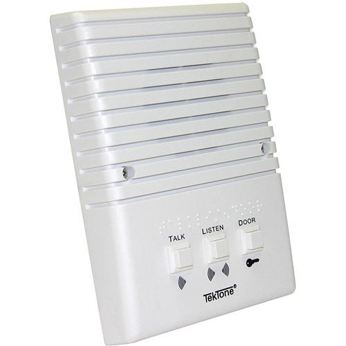 TekTone IR105E Tek-ENTRY Apartment Intercom Station, Wire, Flush Mount, ABS Plastic, White