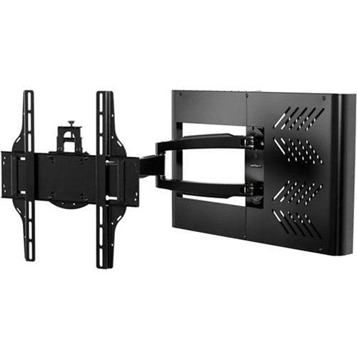 Peerless-AV HA746-STB Hospitality Wall Arm Mount with STB Enclosure for 43" to 55" TVs, Semi-Gloss Black