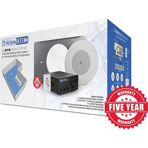 AtlasIED EZSYS-BGM-CPHD Speaker / Amplifier Kit