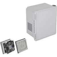 STI EF141208-O3 Mounting Device, 14" x 12" x 8" Fiberglass Enclosure with Opaque Cover and Filter