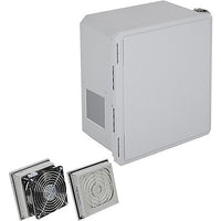 STI EF161408-O3 EnviroArmour Fiberglass Enclosure with NEMA 3R Filter Fan - Opaque, 16 x 14 x 8