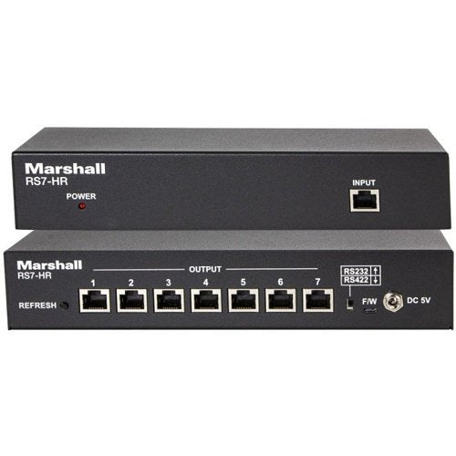 Marshall RS7-HR Rack Mountable RS232/RS422 Distribution Box for up to 7 Pan Tilt Zoom Cameras