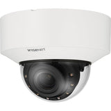 Hanwha XND-C9083RV 4K WiseIR WDR Indoor Vandal Dome AI Camera, 4.4-9.3mm Motorized Varifocal Lens, White