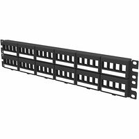 Panduit NKFPL48 NetKey Patch Flat Panel, Front Access, 48-Port and Labels, Black (Pack of 10)