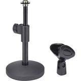 Samson SAMD2 MD2 Desktop Microphone Stand with Telescoping Arm, Adjustable 6-9" Height