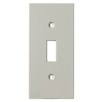 Hubbell KP1 KP Series Faceplate, 1-Gang, Toggle, Office White