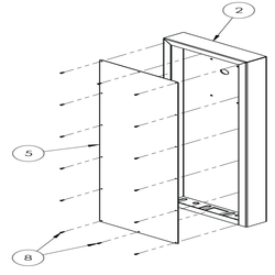 PEDESTAL 164TOW-XLG-001-304 54" Stainless Pedestal - LittleBird/GateHawk 12"